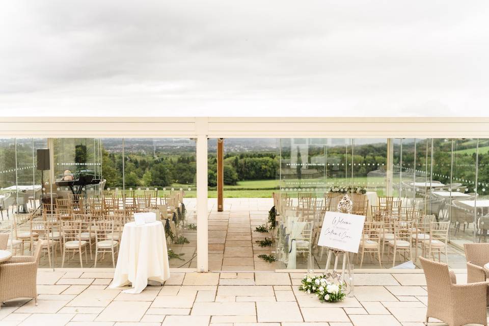 Glass Pergola Ceremony