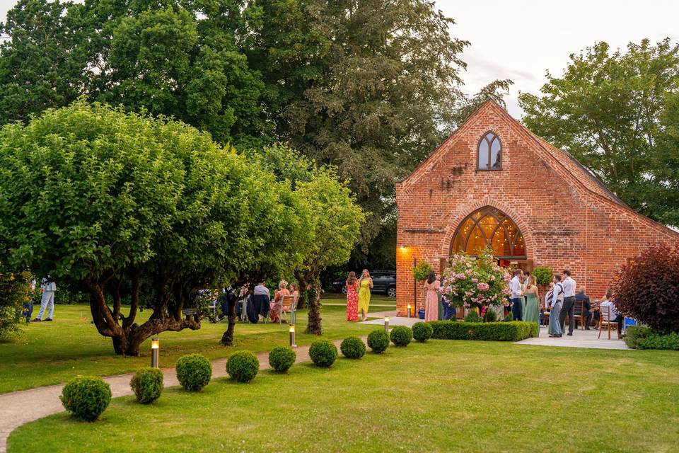 The Reading Room at dusk