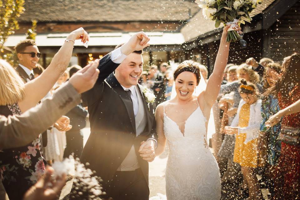 Mythe Barn wedding