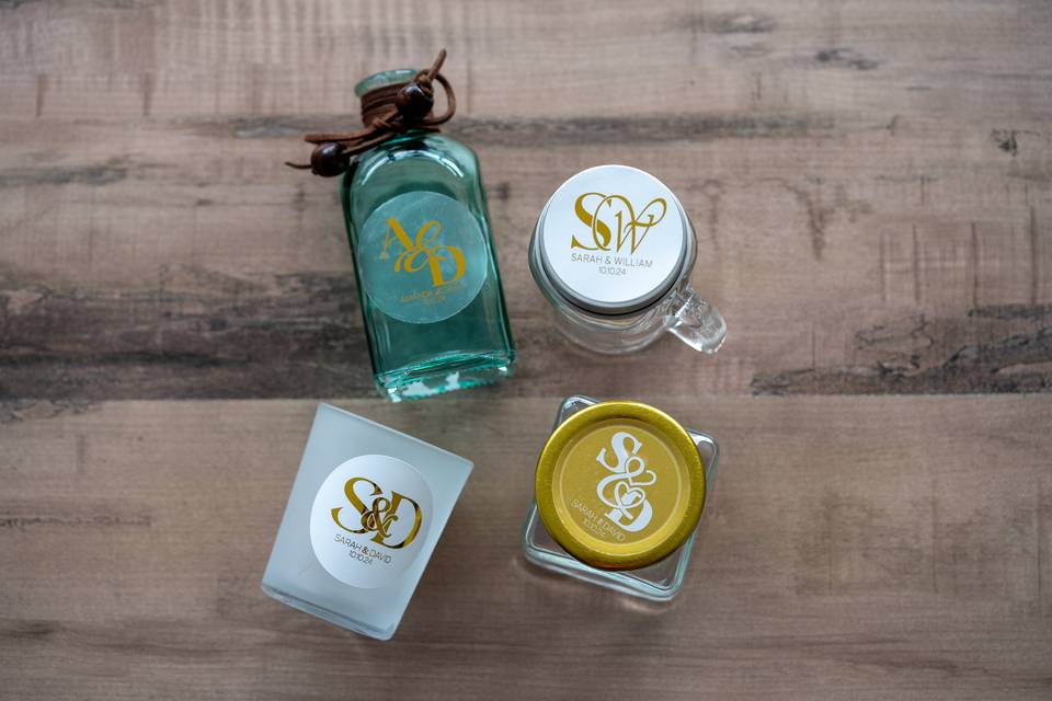 Monogram sticker designs