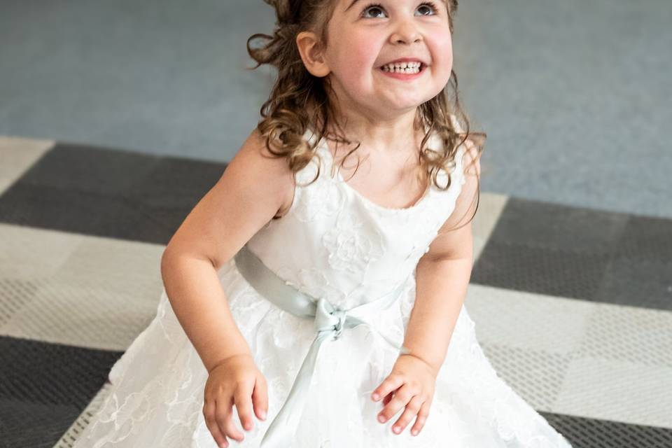 Flower girls dance