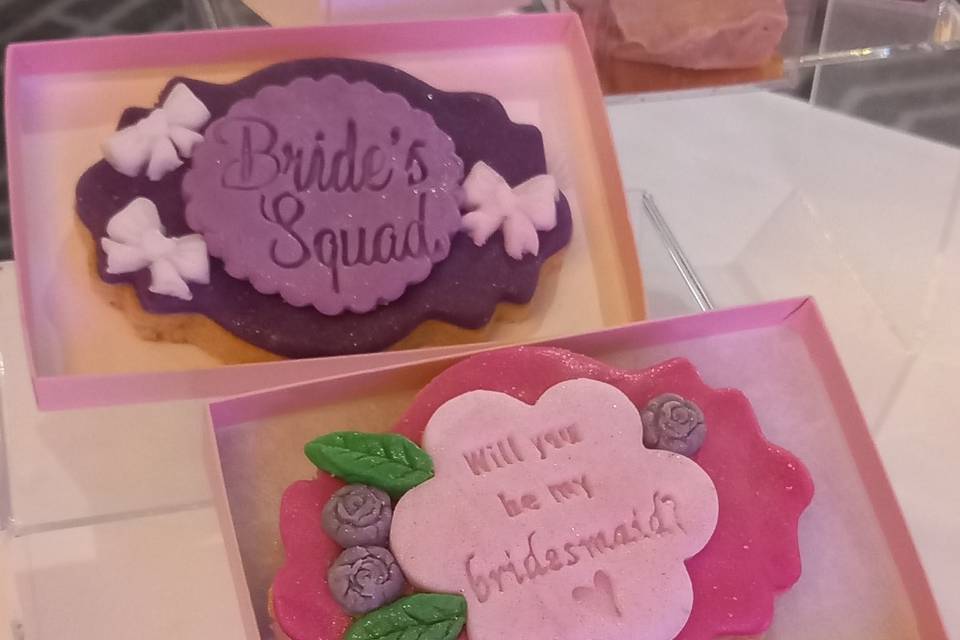 Wedding party biscuits