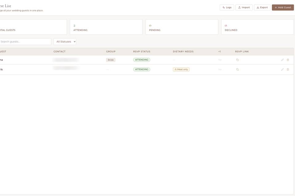 Easily Manage Guests