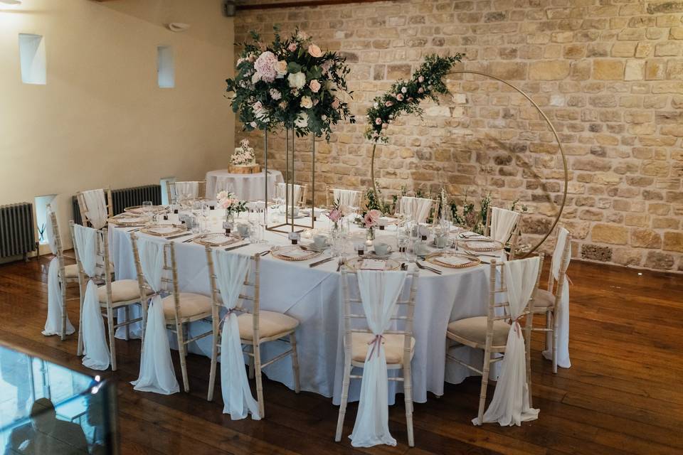 Intimate wedding breakfast