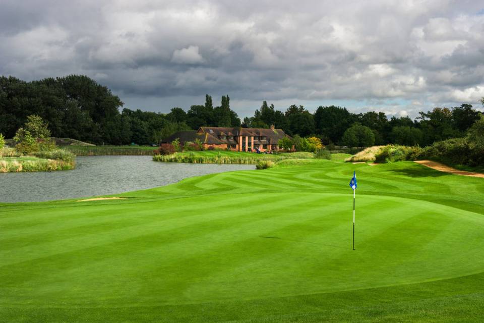 Golf course and clubhouse