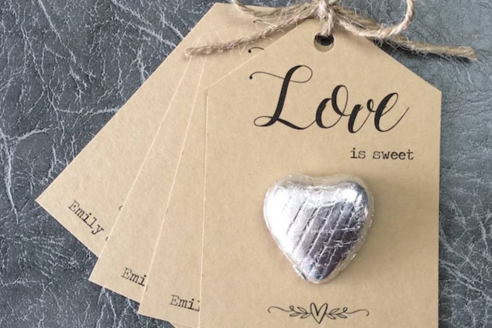 Heart Chocolate Gift Tag