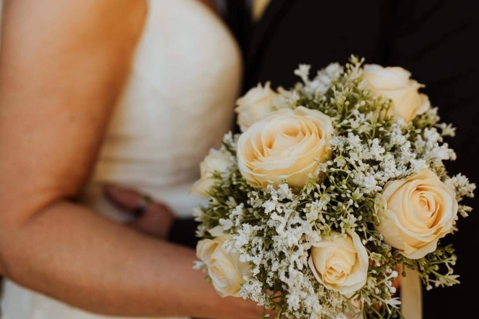 Floral Hair Piece & Buttonhole