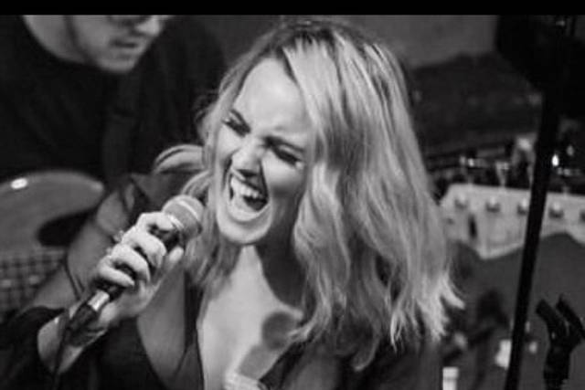 Singer on the stage