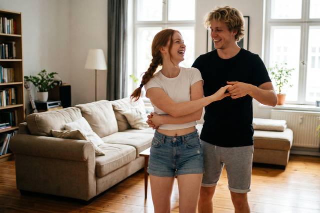 Relaxed dance lessons at home