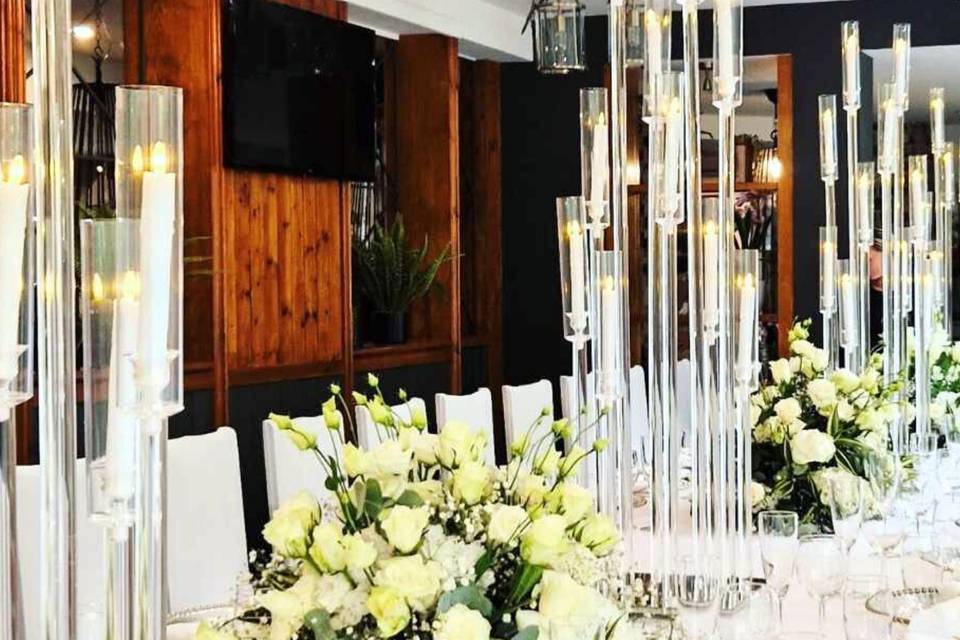 High acrylic candelabras