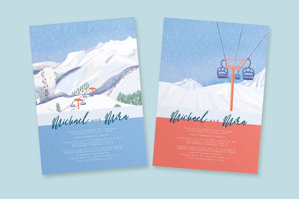 Skiing Invitations