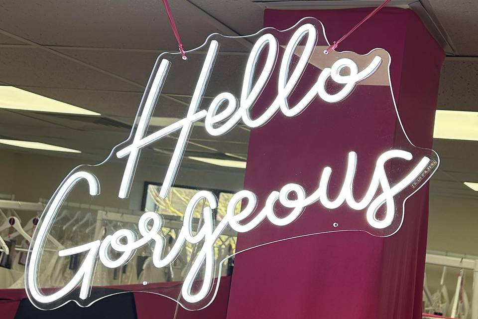 Fun wedding dress shop