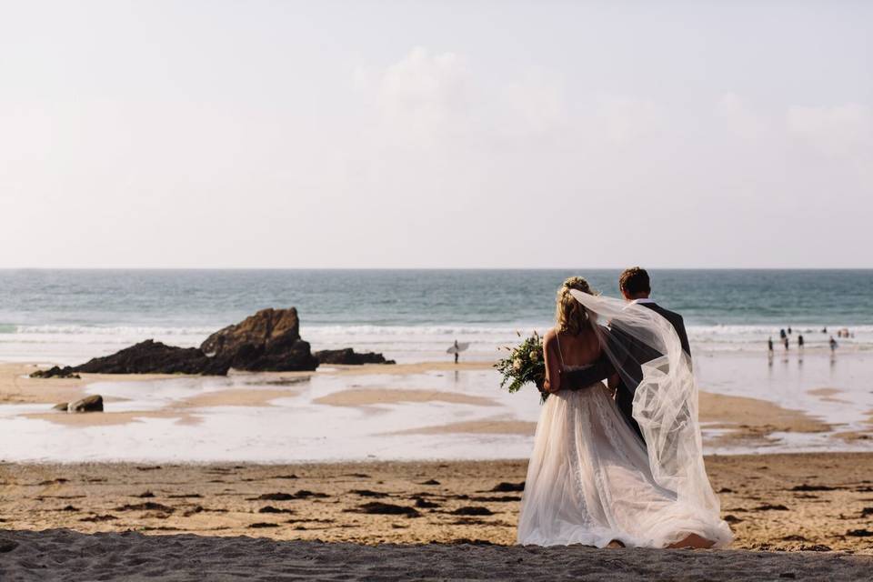 Lusty Glaze Beach Wedding