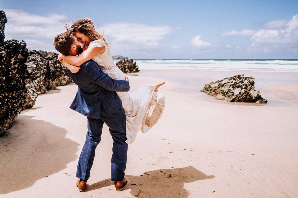 Lusty Glaze Beach Wedding