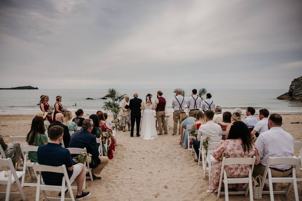 Lusty Glaze Beach Wedding