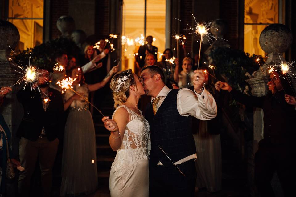 Sparkler fun with Beth and Ed