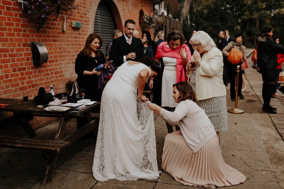 Bride and friends