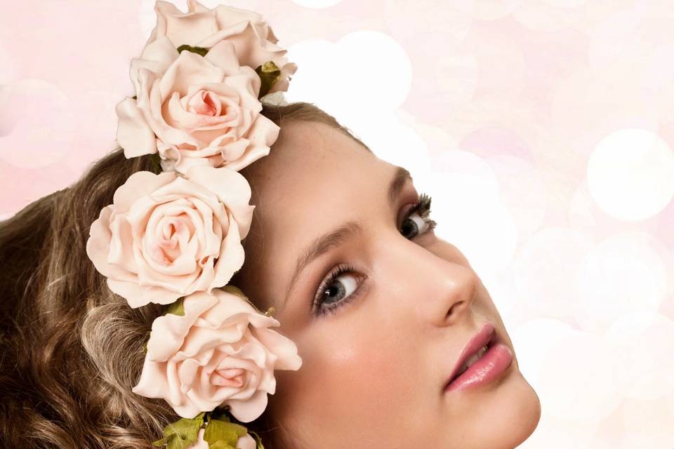 Soft Romantic hair and makeup