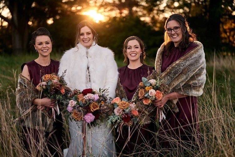 Bride and maid bouquets