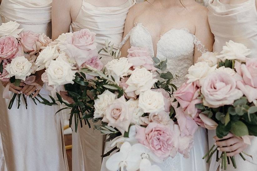 Bride and maid bouquets