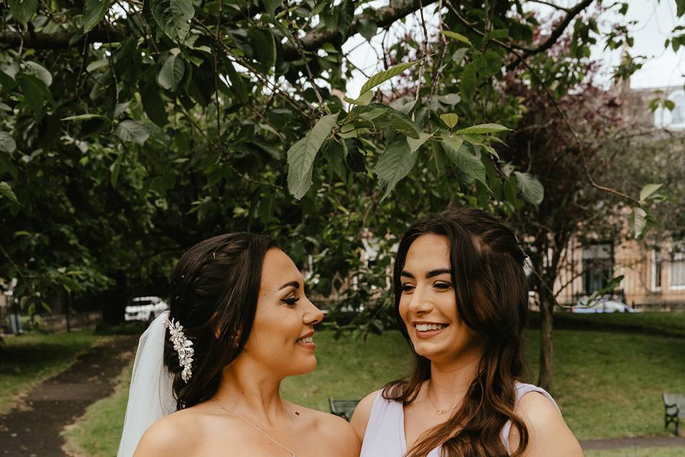Bride and maid bouquets