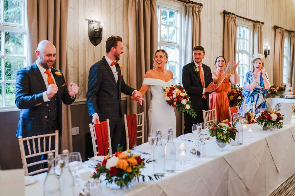 Entering the wedding breakfast