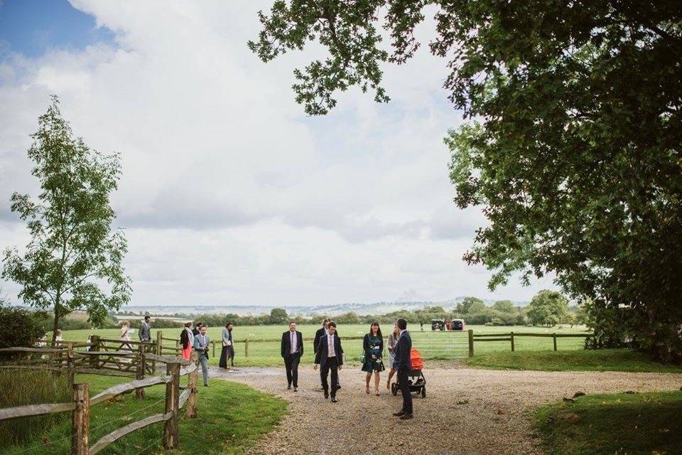 Guests arriving at Park Farm