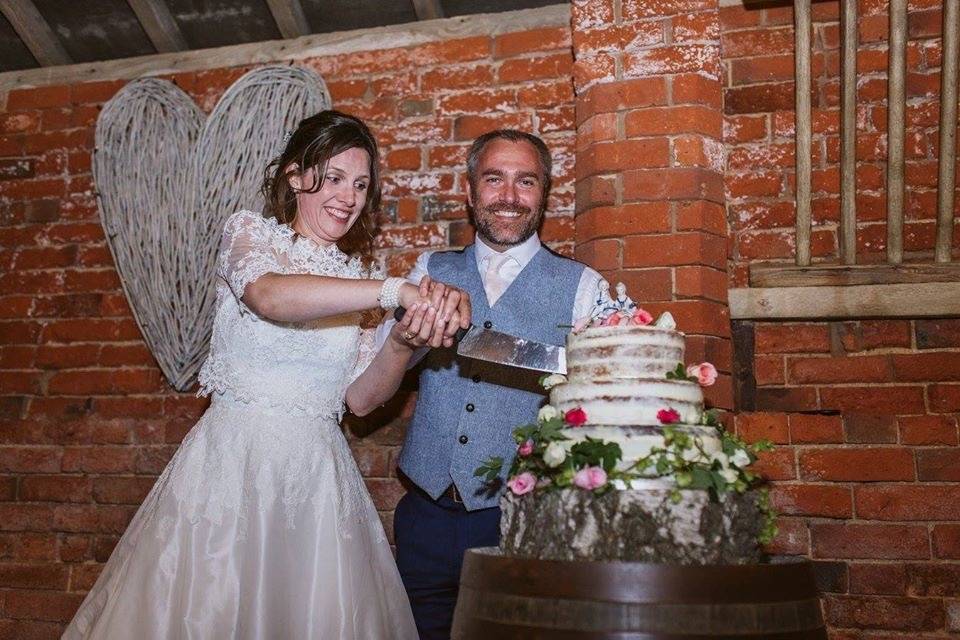 Cutting the cake