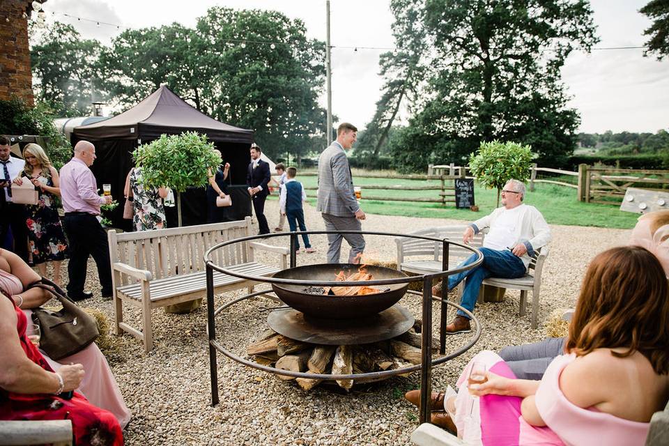 Enjoying the firepit