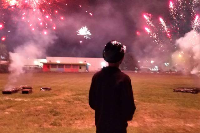 Our Crew firing a show!
