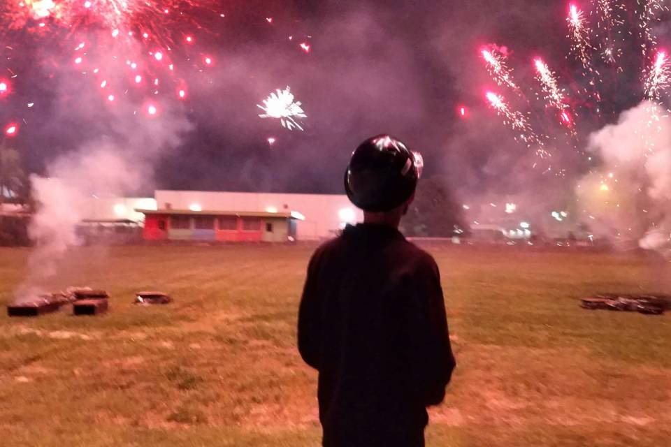 Our Crew firing a show!