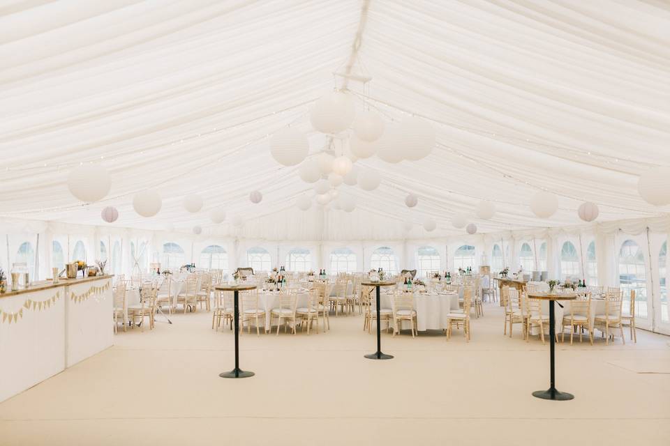 Ivory lined marquee