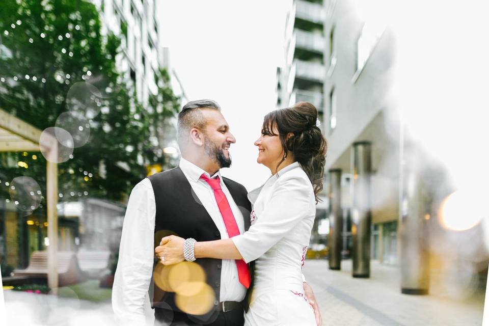 Portrait of the happy couple