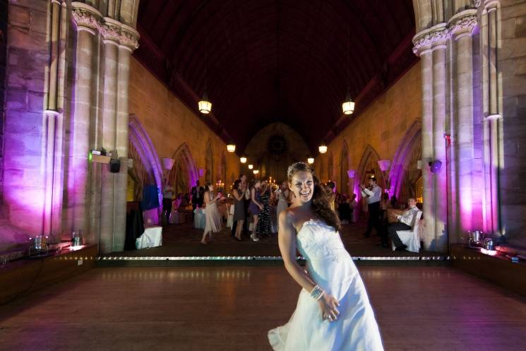 Throwing the bouquet