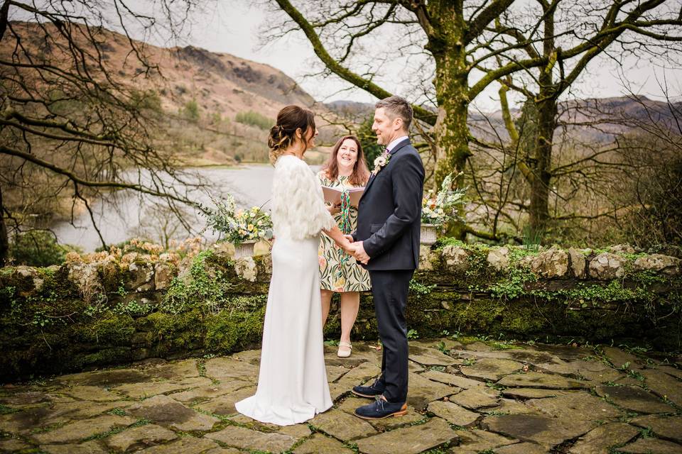 Outdoor ceremony space