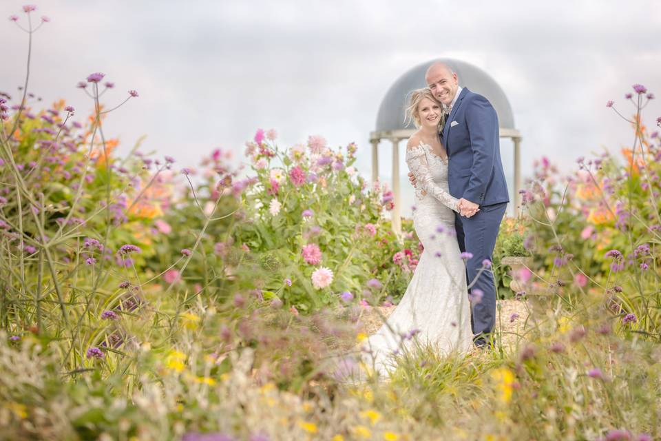 Bride and groom shot