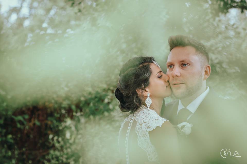 Bride and groom shot