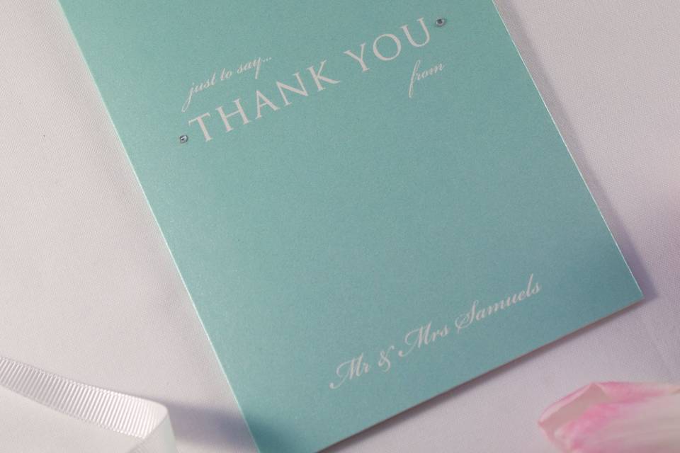 Tiffany Thank You Card