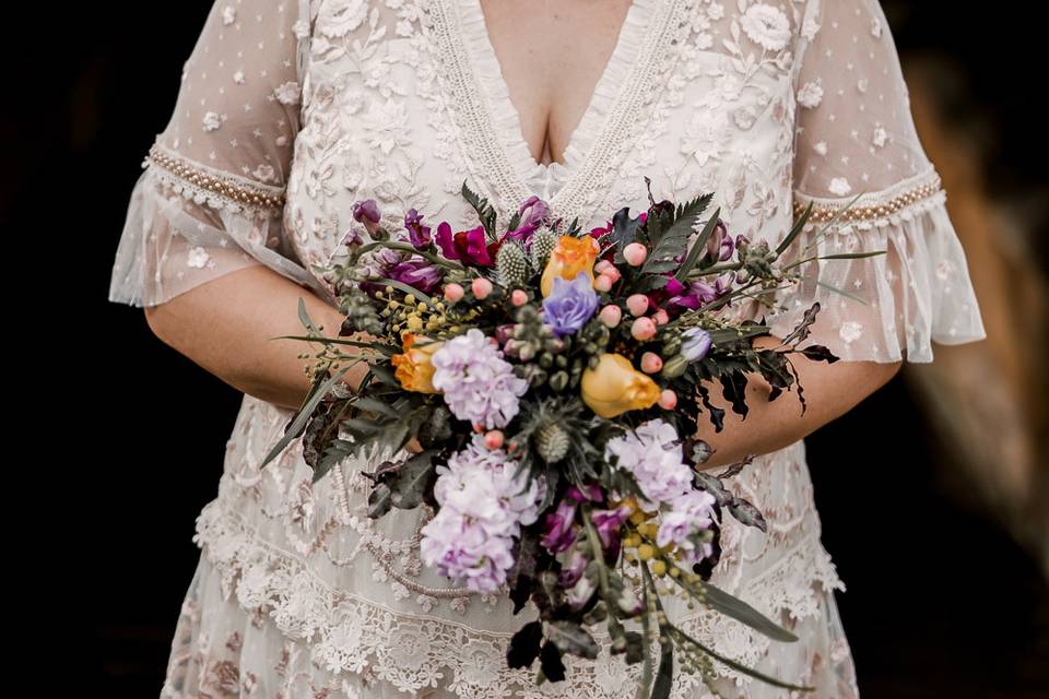 Bride with flowers