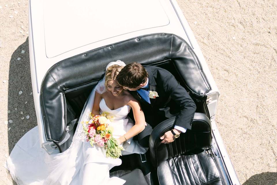 Bride in Car
