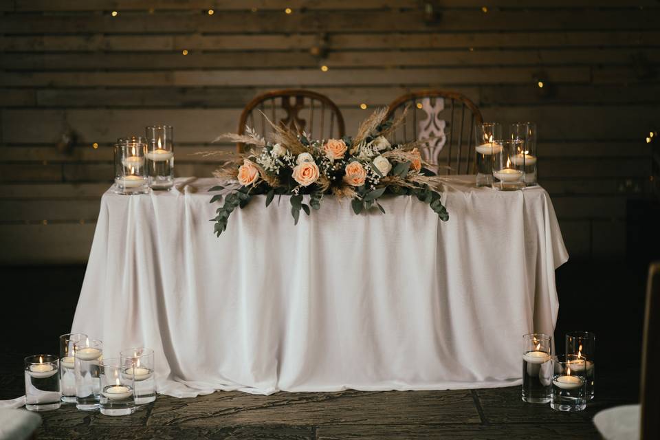 Dressed table