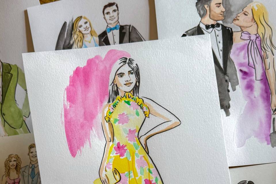 Live Illustration of guests