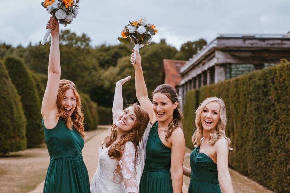 Bride and Bridesmaids