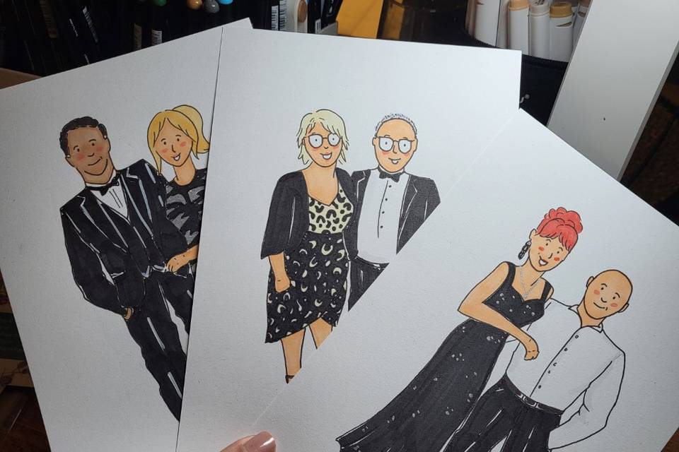 Live wedding illustration