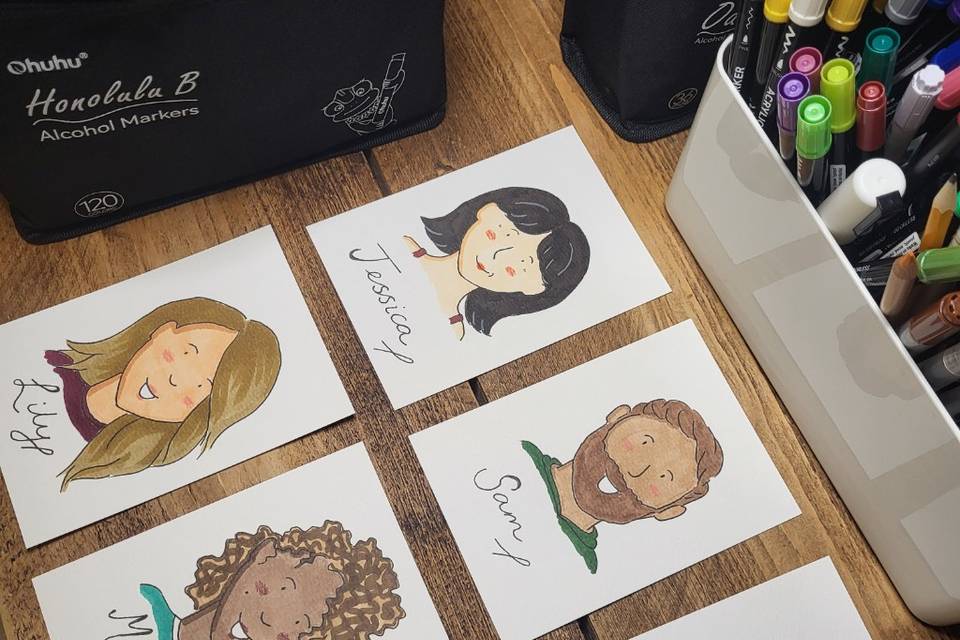 Illustrated Place Cards