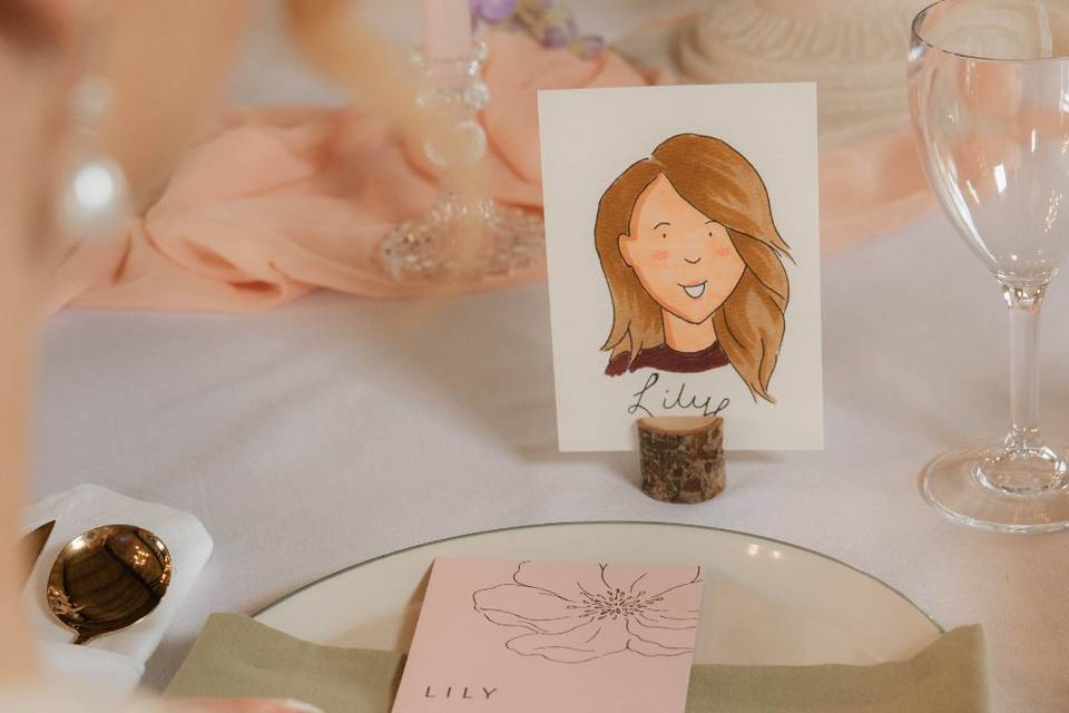 Illustrated Place Cards