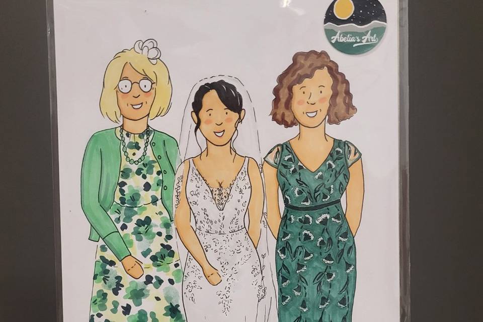 Bespoke wedding illustration