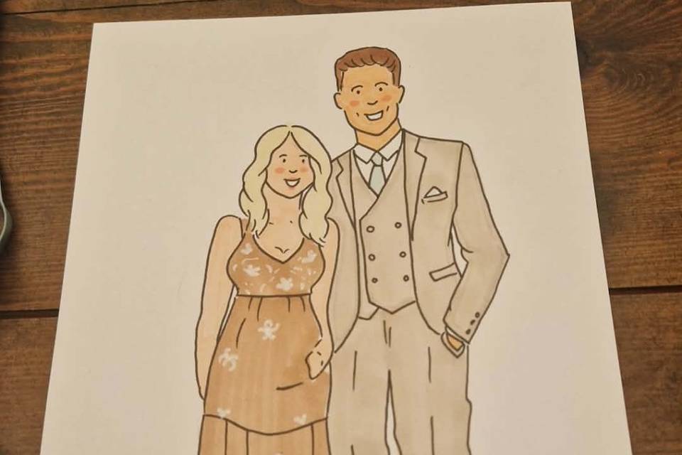 Live illustration in Cornwall