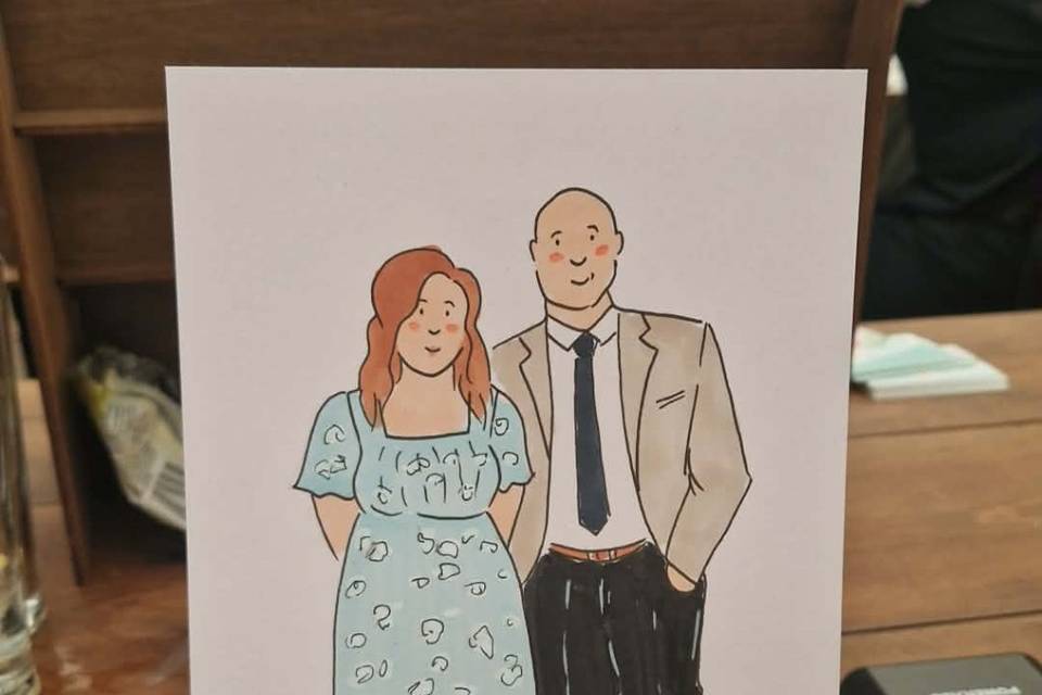 Live wedding illustration