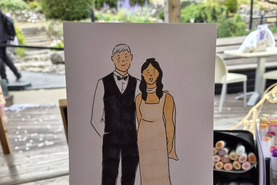 Bridesmaid bespoke drawing